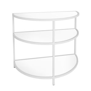 White Semi-Circle Bar Back with 3 Shelves - Element Event Solutions