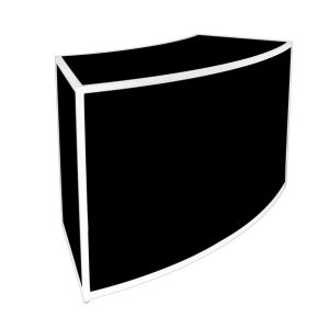 White Framed Curved Bar 1/16 - Element Event Solutions