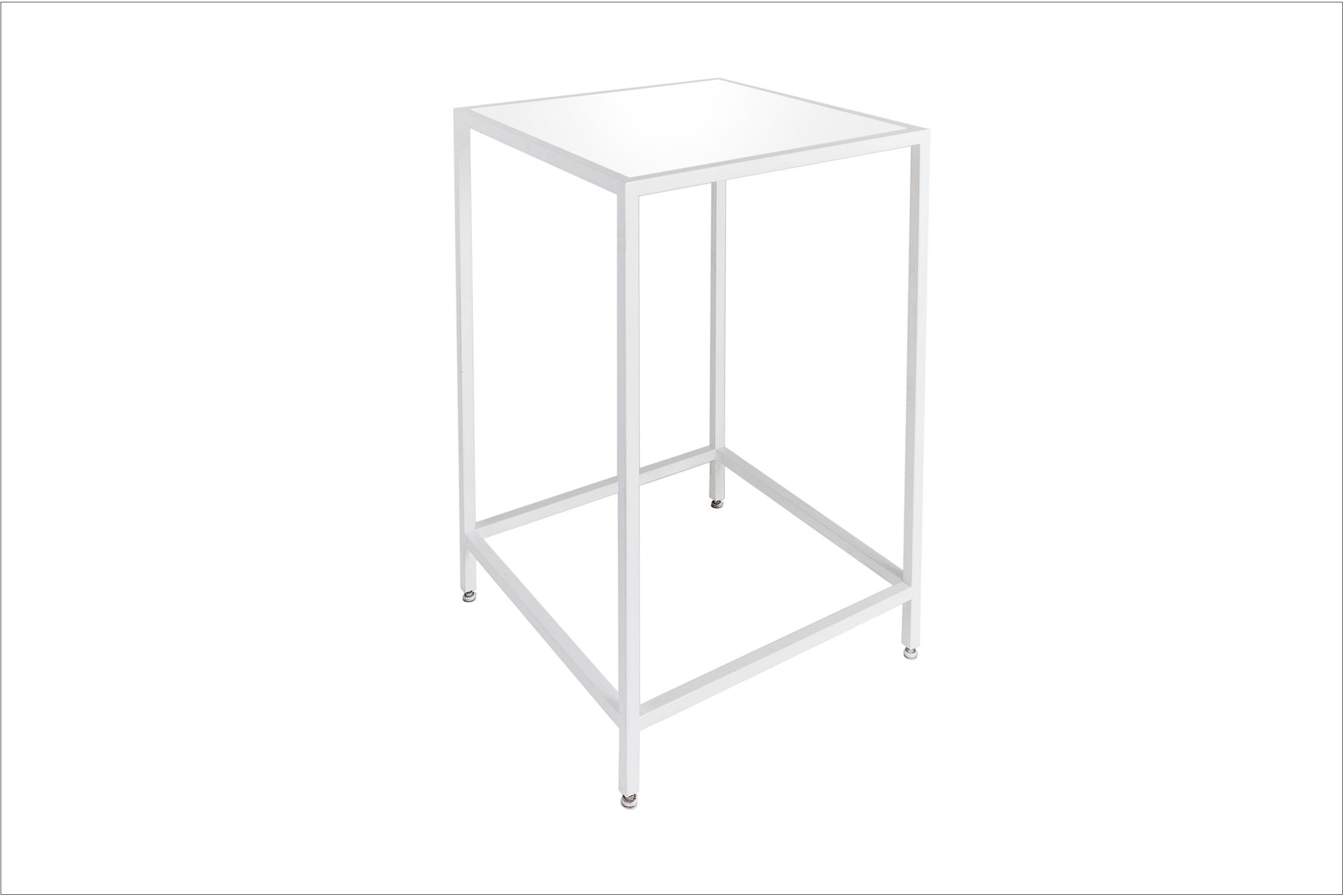 White Framed Square Cruiser Table 26