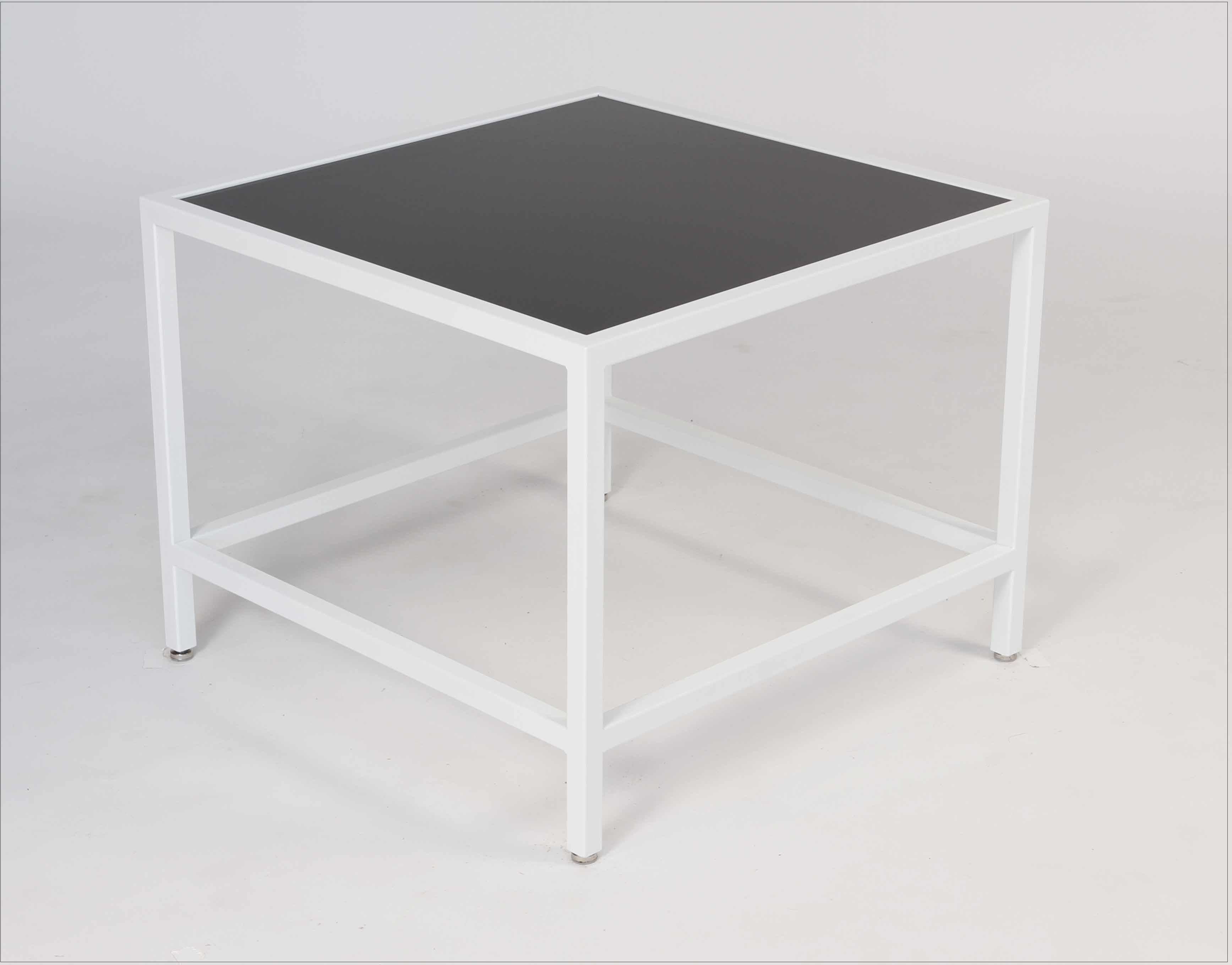 White Framed Square End Table Small - Element Event Solutions