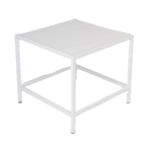 White Square End Table Small - Element Event Solutions