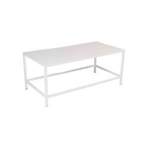 Rectangular White Framed Coffee Table - Element Event Solutions