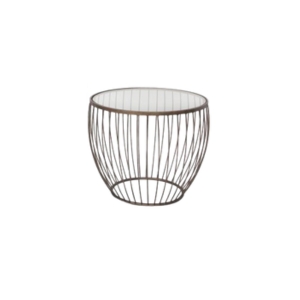 Gold Glass Jensen Wire End Table Small - Element Event Solutions