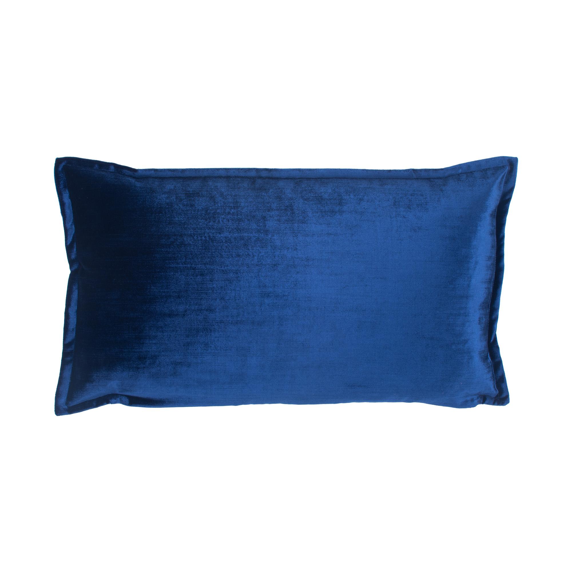 Classic Blue Velvet Rectangle Cushion - Element Event Solutions