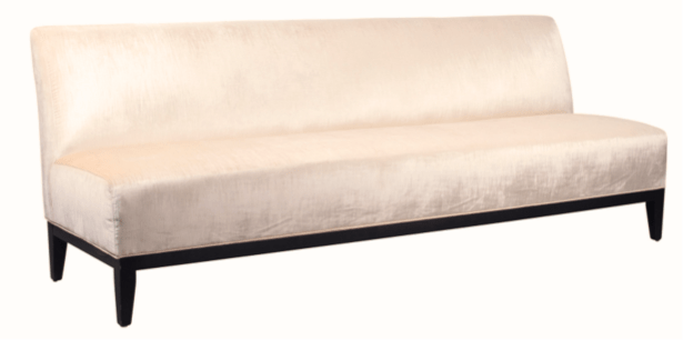 Classic Champagne Velvet Armless Sofa 8' - Element Event Solutions