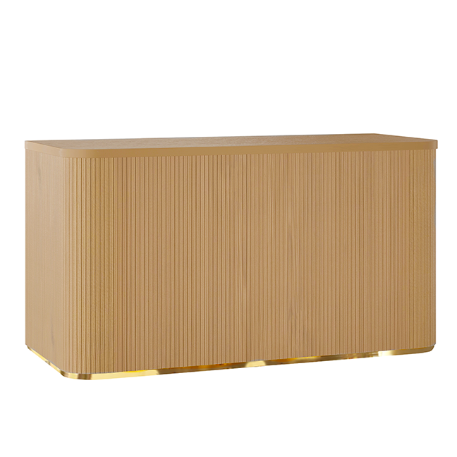 Avalon Light Oak Fluted Bar 6' - Element Event Solutions