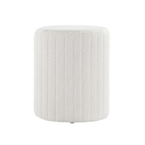 Lexington Boucle Ottoman White - Element Event Solutions