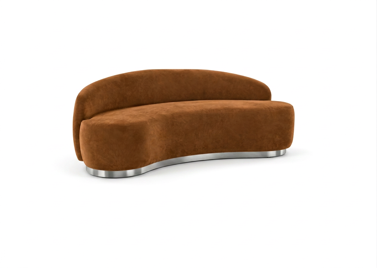 Colette Coco Sofa with Cinnamon Velvet Cover - Element Event Solutions