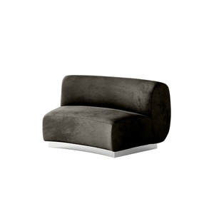 Colette Arc Seat with Graphite Velvet Cover - Element Event Solutions