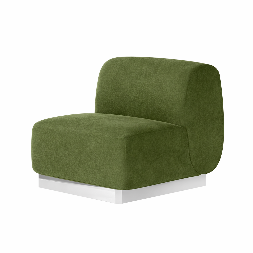 Colette Middle Seat with Moss Velvet Cover - Element Event Solutions