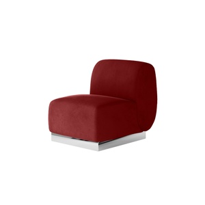 Colette Middle Seat with Crimson Velvet Cover - Element Event Solutions