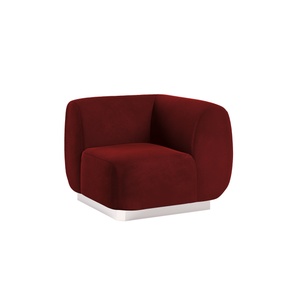 Colette Corner Seat with Crimson Velvet Cover - Element Event Solutions