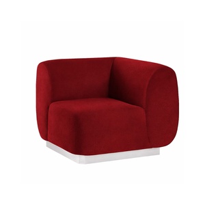 Colette Right End Seat with Crimson Velvet Cover - Element Event Solutions