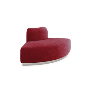 Colette Outside Round Seat w/Crimson Velvet Cover - Element Event Solutions