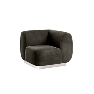Colette Corner Seat with Graphite Velvet Cover - Element Event Solutions