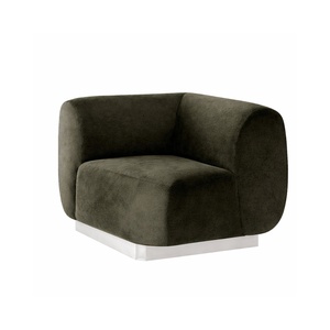 Colette Right End Seat with Graphite Velvet Cover - Element Event Solutions