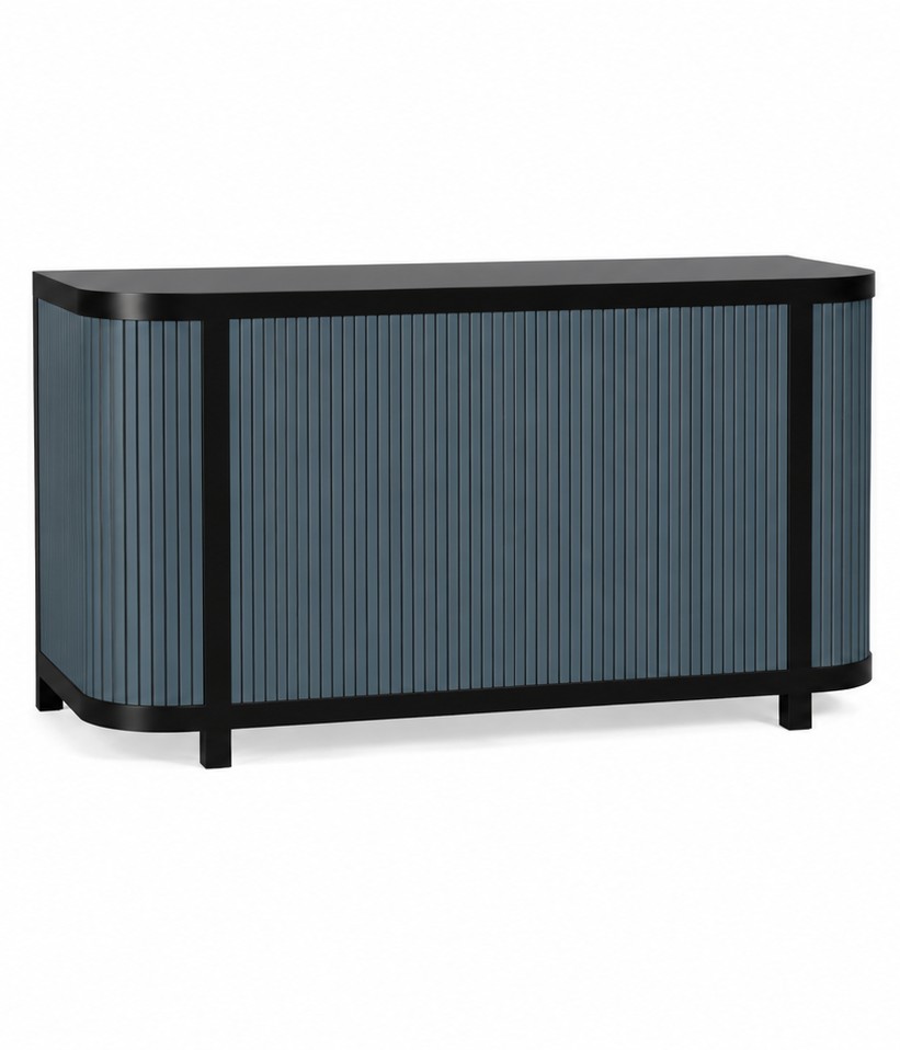 Dorset Black Bar 6' with Rain Tambour Inserts - Element Event Solutions