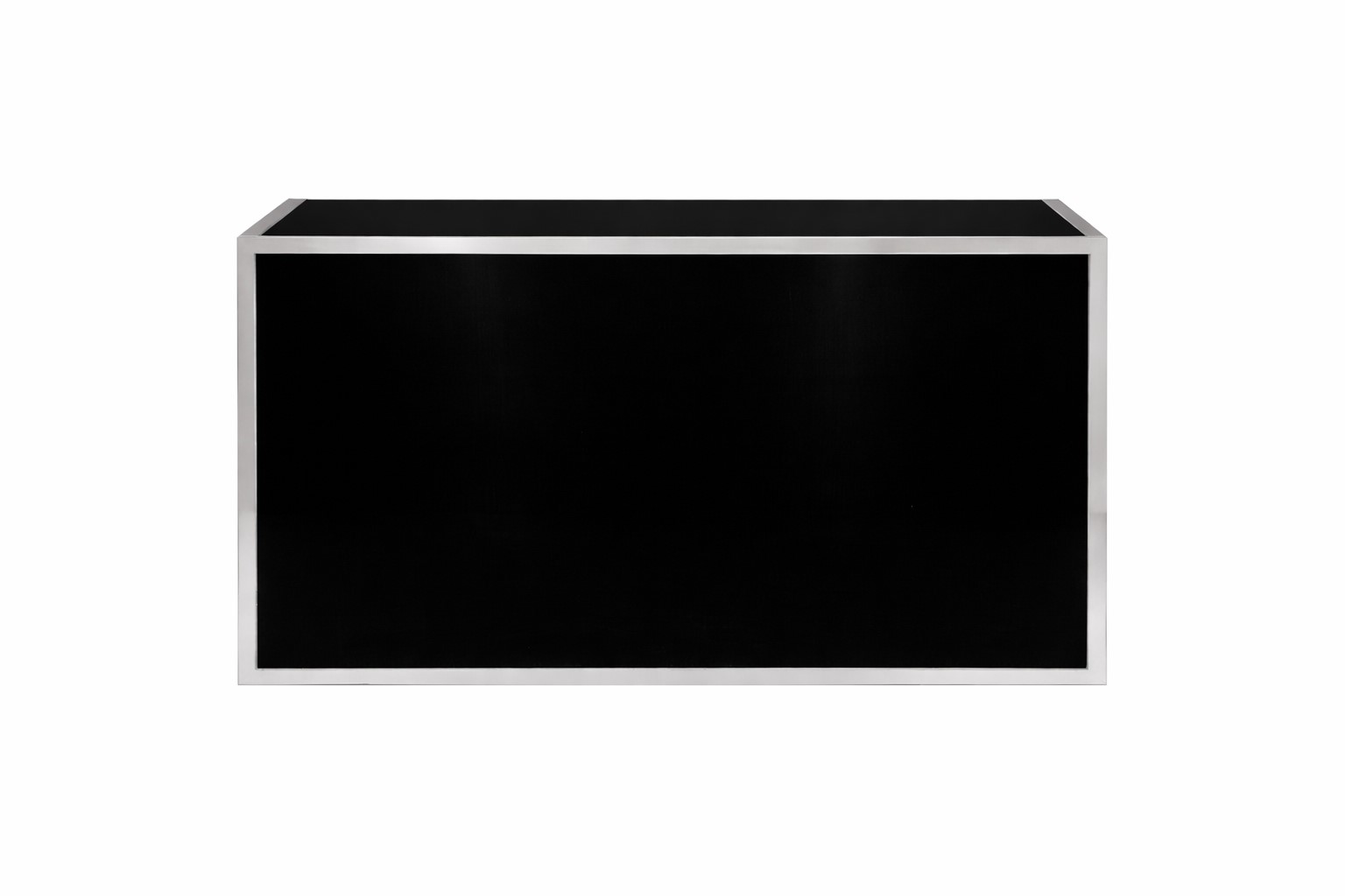 Silver Stainless Steel Frame Bar 6' with Black Ple - Element Event Solutions