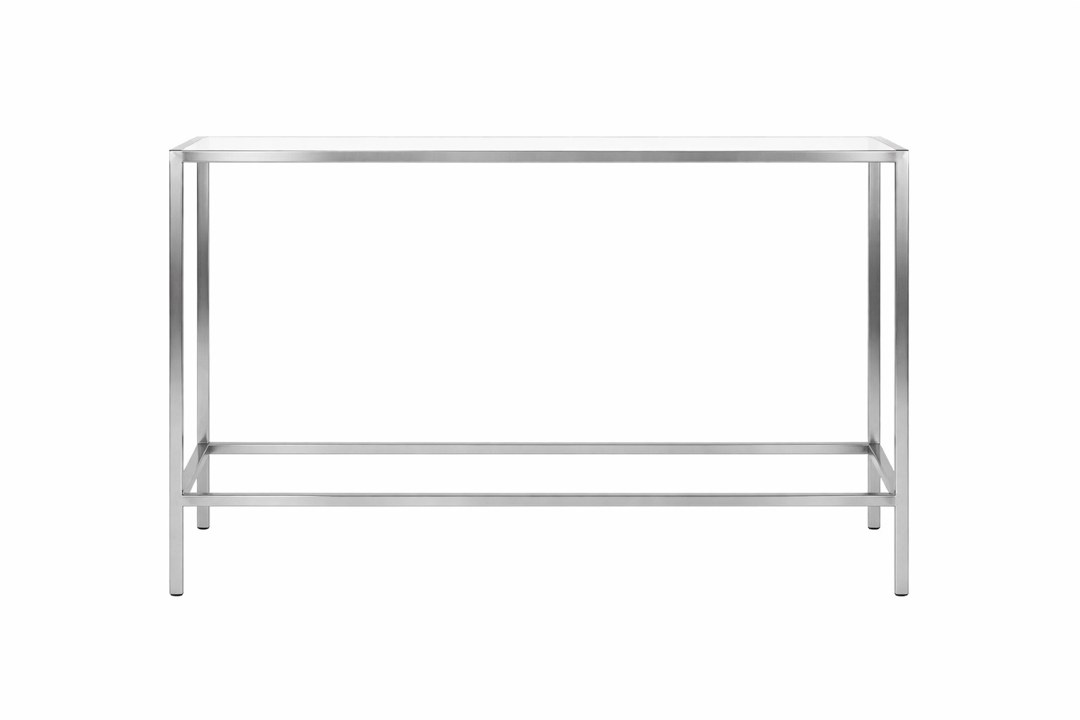 Silver Stainless Steel Communal Table 6' w/ White - Element Event Solutions