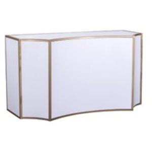 Gold Gatsby Bar 6' with White Plexi - Element Event Solutions