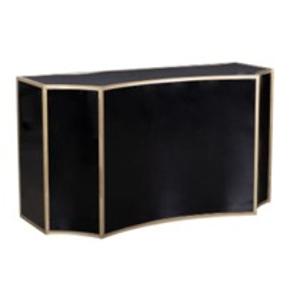 Gold Gatsby Bar 6' with Black Plexi - Element Event Solutions