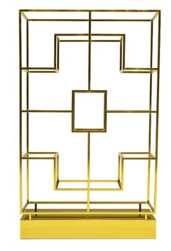 Gold Gatsby Bar Back with Black Plexi - Element Event Solutions