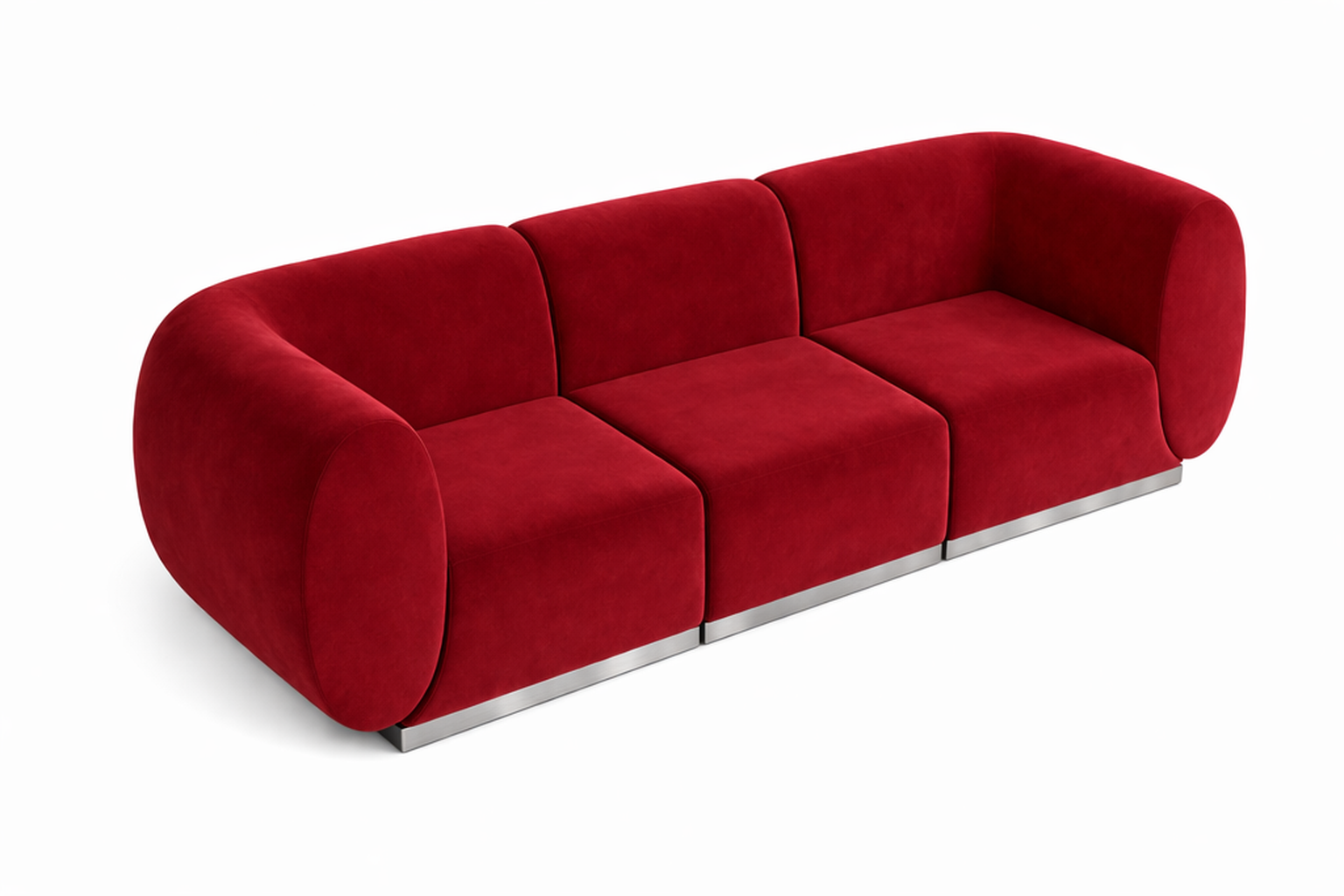 Colette Crimson Velvet Sofa - Element Event Solutions