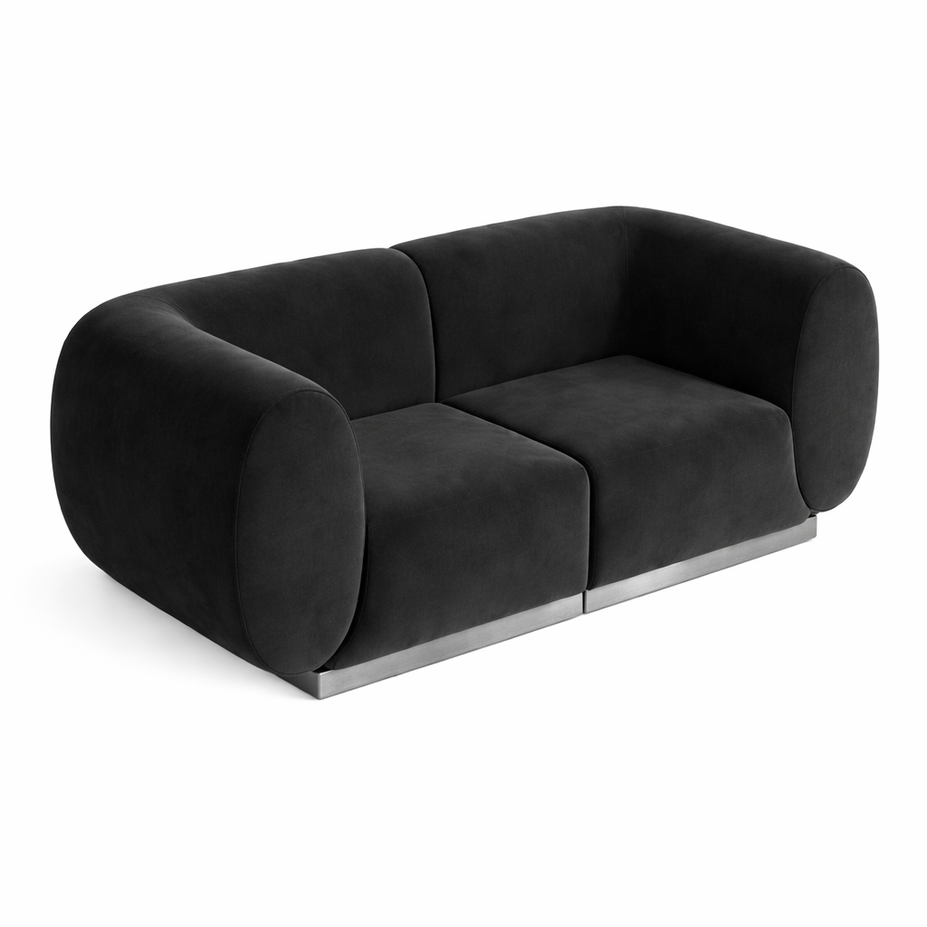 Colette Graphite Velvet Loveseat - Element Event Solutions