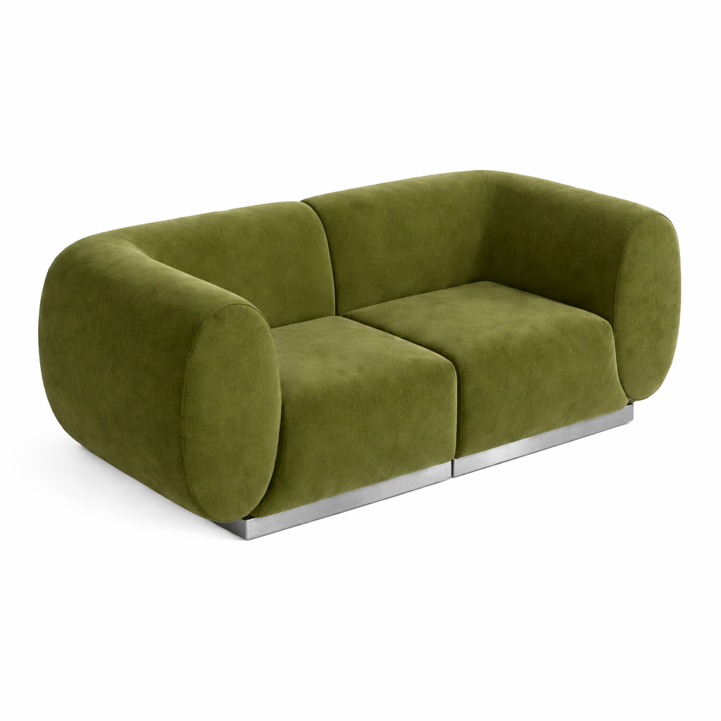 Colette Moss Velvet Loveseat - Element Event Solutions