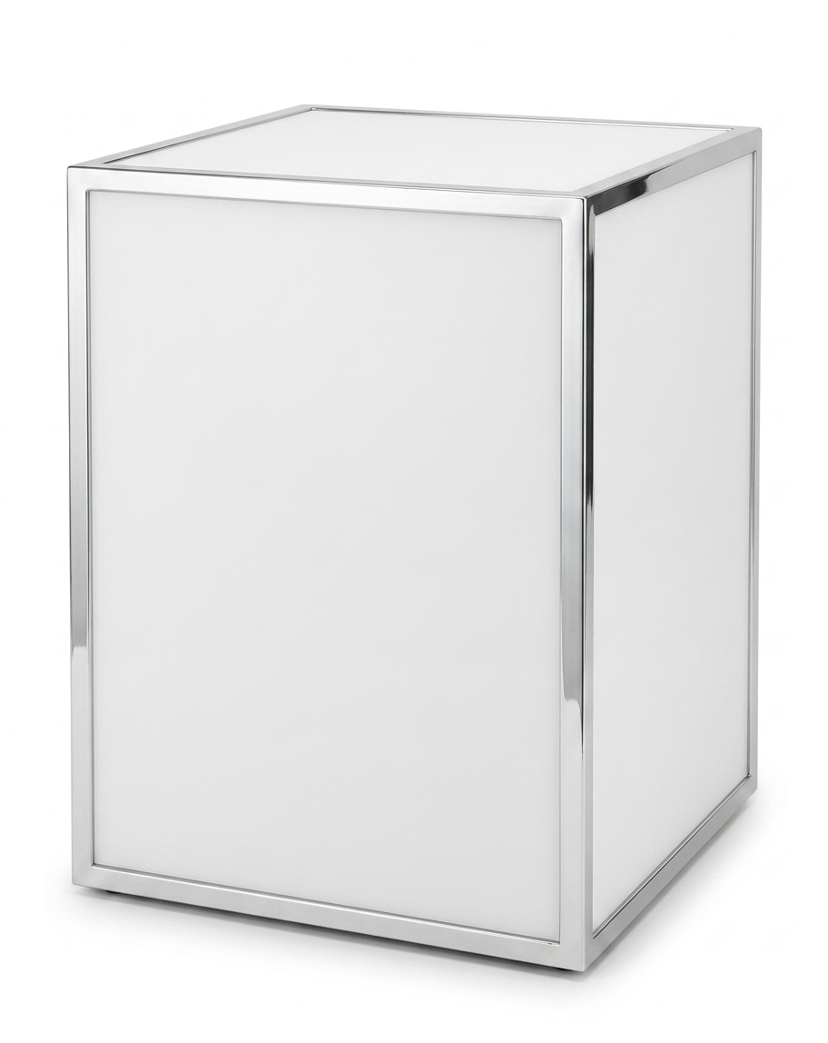 Stainless Steel Elevated Corner Bar w/ White Plexi - Element Event Solutions