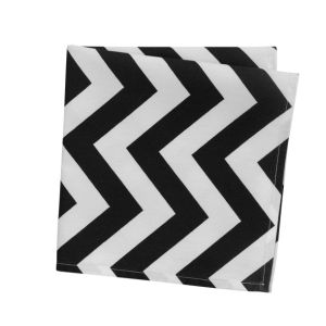Chevron Black & White Napkin - Element Event Solutions