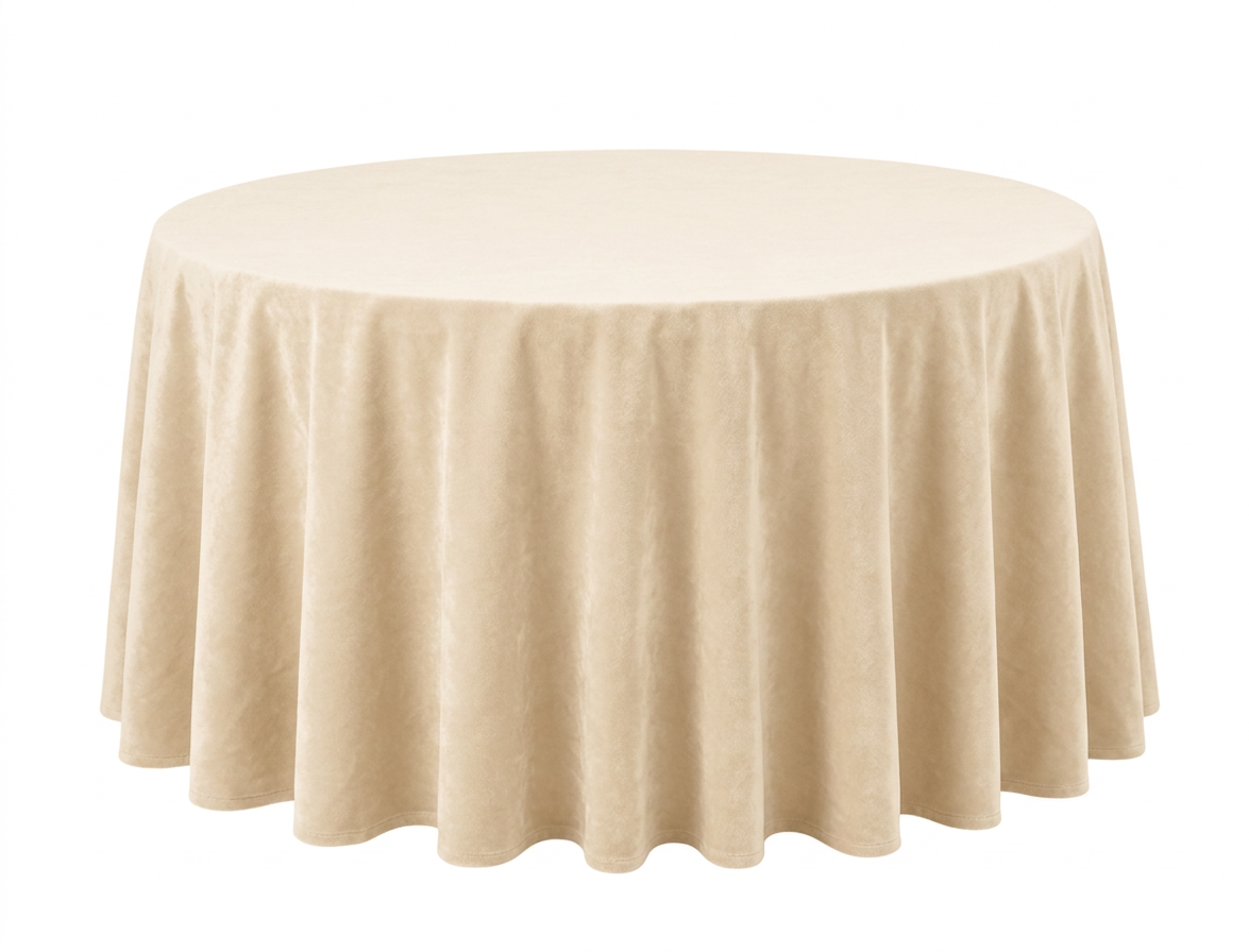 Cream Velvet Tablecloth 132