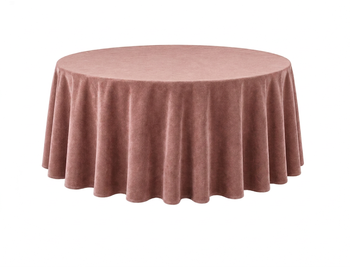 Dusty Rose Velvet Tablecloth 132