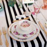 Black & White Striped Table Runner - Element Event Solutions