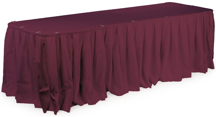 Burgundy Table Skirt - Element Event Solutions