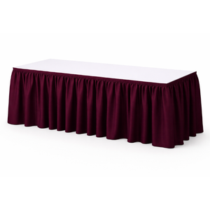 Burgundy Table Skirt - Element Event Solutions