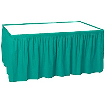 Teal Table Skirt - Element Event Solutions