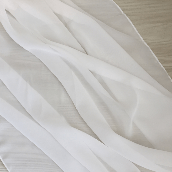 White Chiffon Table Runner 45