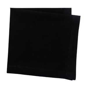 Hemstitch Cotton Black Napkin - Element Event Solutions