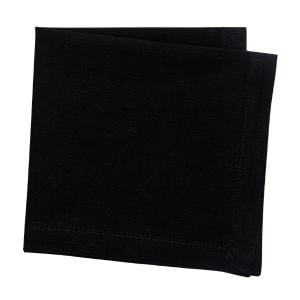 Hemstitch Cotton Black Napkin - Element Event Solutions