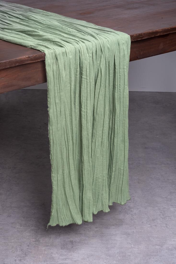 Sage Gauze Table Runner 50