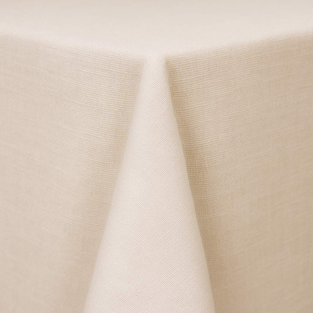 Ivory Luxe Weave Tablecloth 102