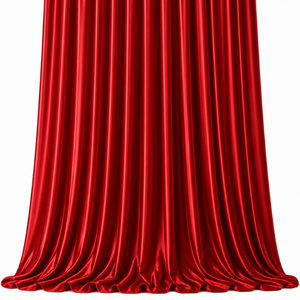 Valentine Red Satin Drape with pocket 16'x5' - Element Event Solutions