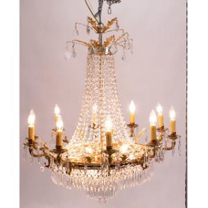 Gold Queen Chandelier Large - Element Event Solutions