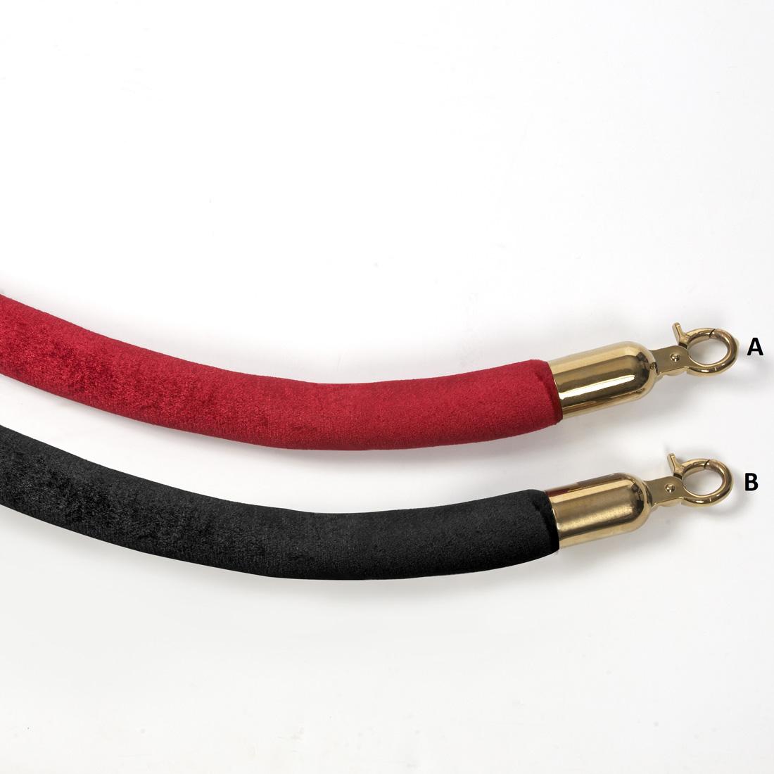 Black and Gold Velour Stanchion Rope - Element Event Solutions
