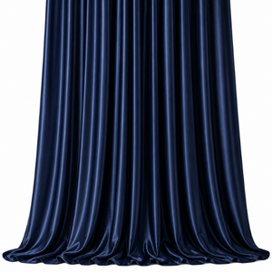 Navy Satin Drape with pocket 16'x5' - Element Event Solutions