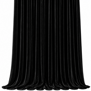 Black Velour Drape with pocket 16'x5' - Element Event Solutions