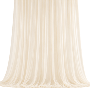Ivory Sheer Drape with pocket 16'x10' - Element Event Solutions