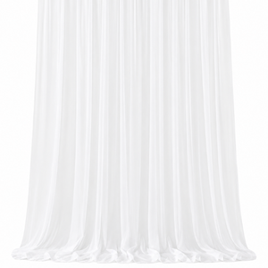White Sheer Drape with pocket 36'x10' - Element Event Solutions