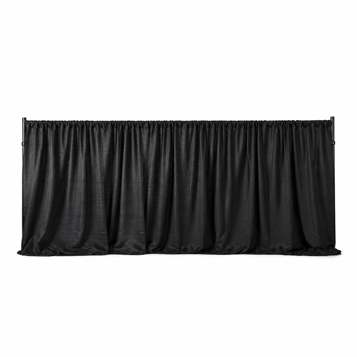 Black Banjo Drape 12'w x 3'h - Element Event Solutions